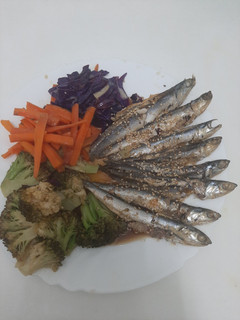 Una foto de Boquerones estilo oriental con wok de verduras en 3 minutos