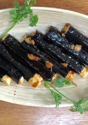 Hình của món "Cá kèo" chay kho gừng.