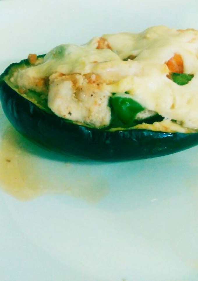 Una foto de Berenjena rellena picante