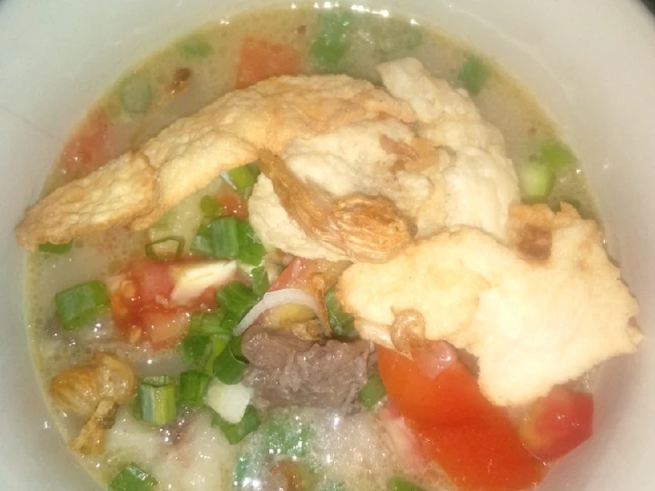 Langkah Gampang Membuat Resep 282.🥰.Soto Betawi Daging Kepala Sapi yang Lezat Anti Ribet, Uenak Banget