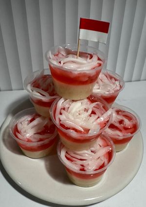 Foto resep Puding Kelapa Merah Putih