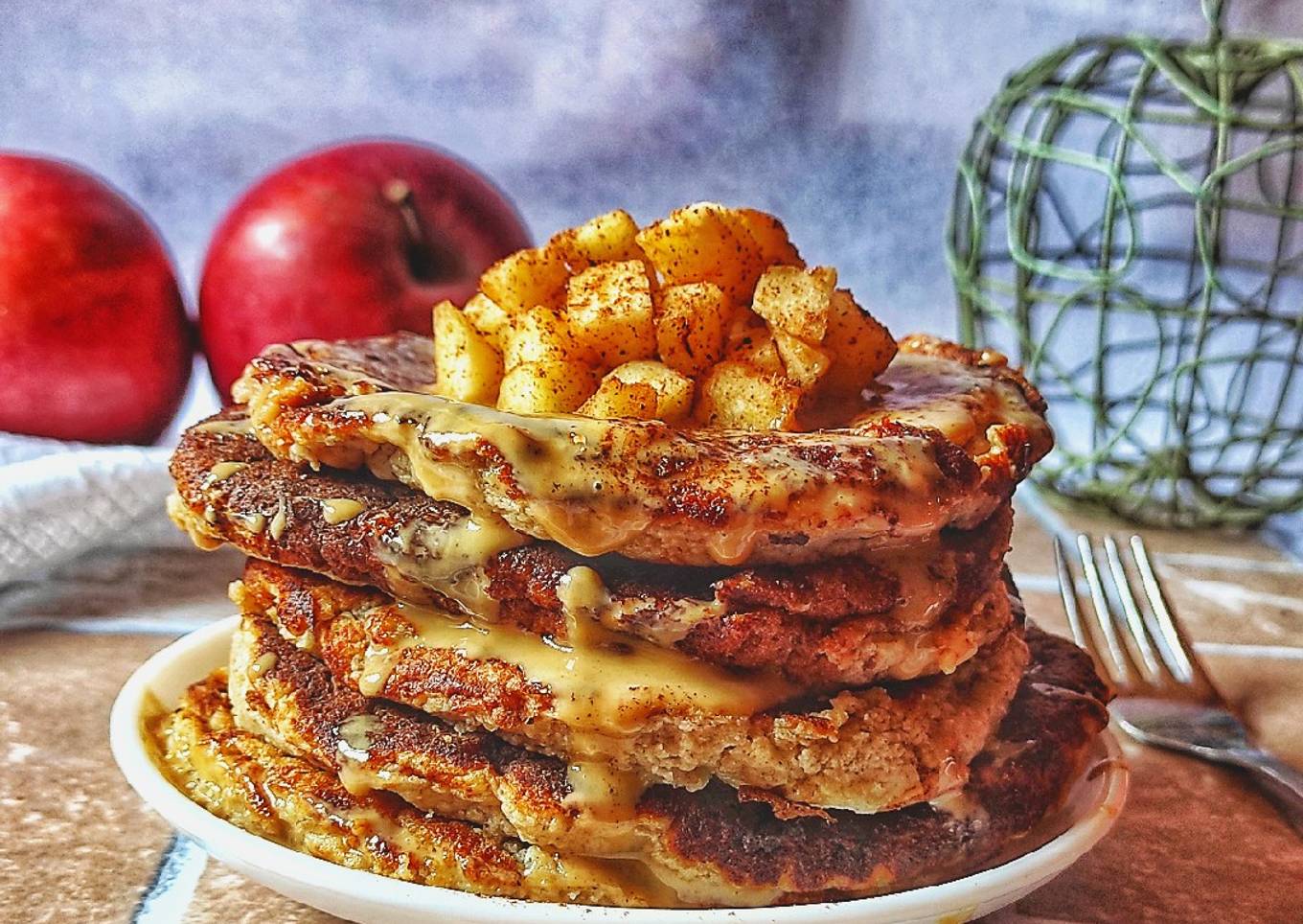 Tortitas de manzana y canela