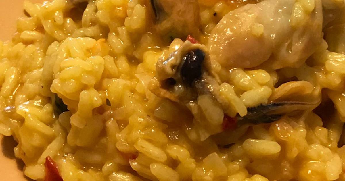 Risotto de mariscos Receta de Miguel Espende Cookpad