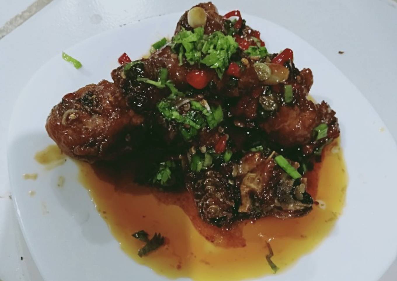 Ayam goreng saos tiram madu