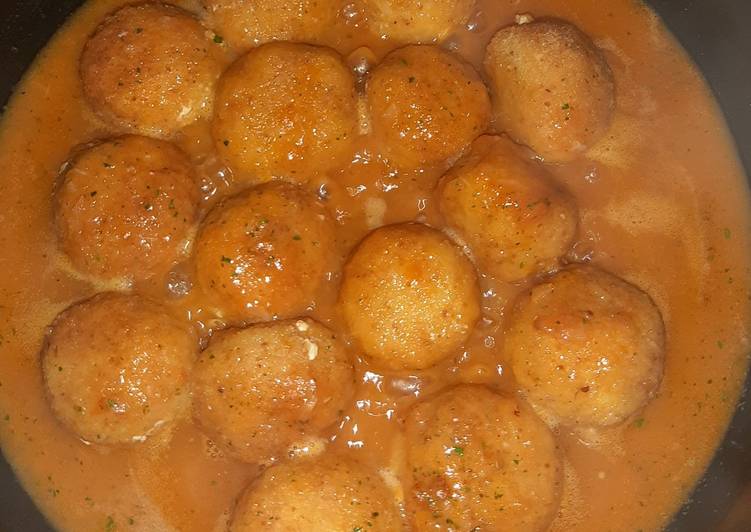 🐟Albóndigas de merluza y langostinos🦐