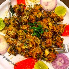 A picture of Ginger Garlic Chicken chukka.