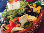 A picture of loaded nachos