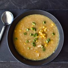 A picture of Chicken and Sweetcorn Soup.