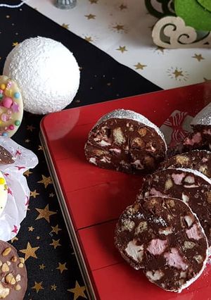 Une photo de Saucisson de Noël au chocolat