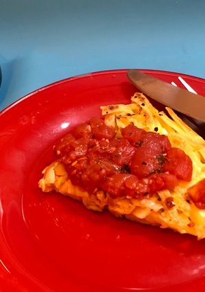 Una foto de Mi pizza de fideos
