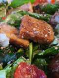 Tempeh con mix de verdes