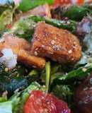 Tempeh con mix de verdes