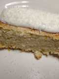 Budín cremoso de coco, avena y manzana verde