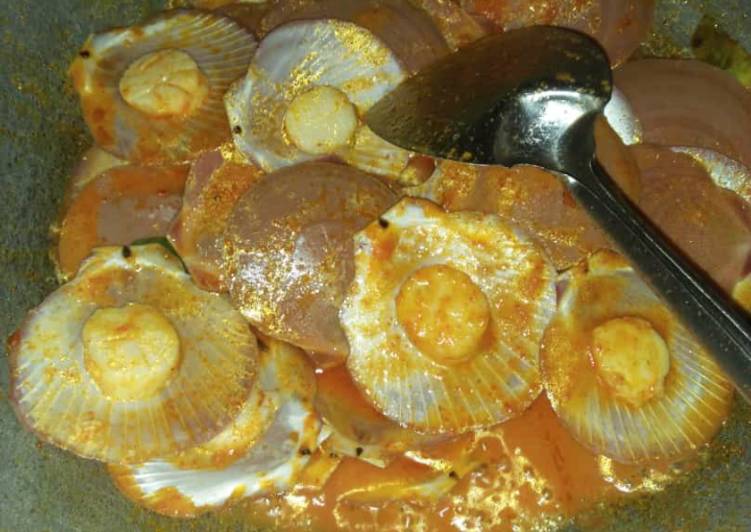 BIKIN NAGIH! Resep Kerang scallop bumbu rujak