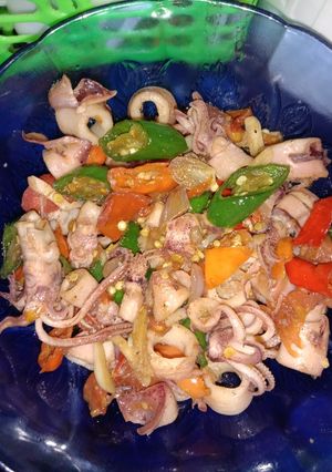 Foto resep Cumi asin pedas