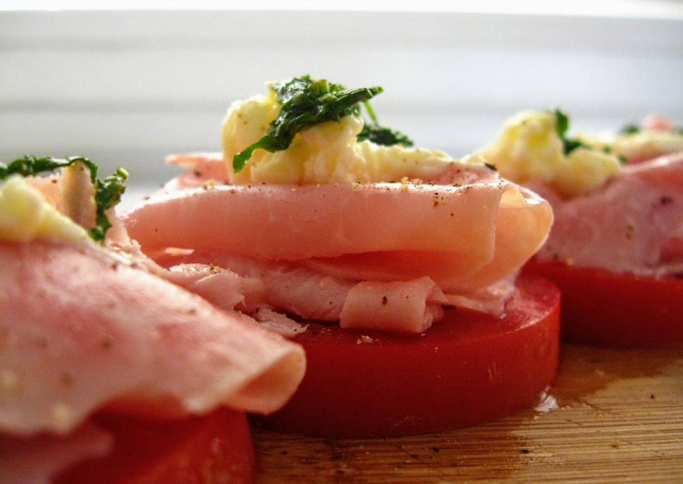 Ham & Tomato Stacks