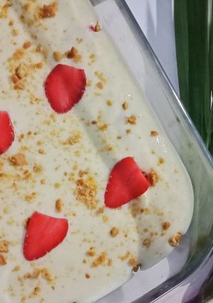 Foto resep Simple! Murah meriah dan No Baked, Strawberry Cheesecake