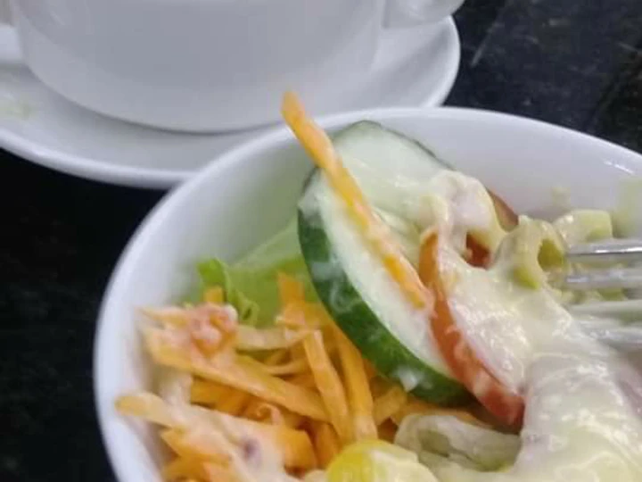 Cara Gampang Membuat Resep  Salad sayuran simple yang Lezat, Bikin Ketagihan