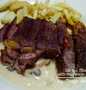 Cara Gampang Membikin Resep Rib Eye Steak with Mushroom Sauce yang Lezat Anti Ribet, Lezat
