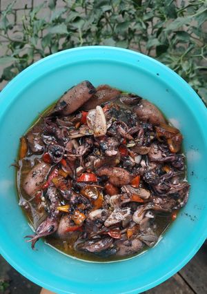 Foto resep Cumi hitam pedas