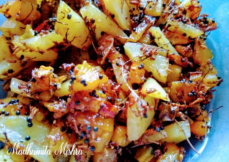 Traditional Potato and Neem buds Stir fry