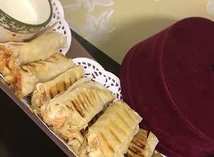 صورة لوصفة شاورما الدجاج بعجينة الكلاج 👍