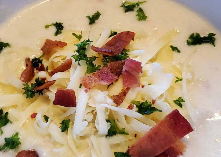 Steps to Prepare Speedy Bacon Potato Soup