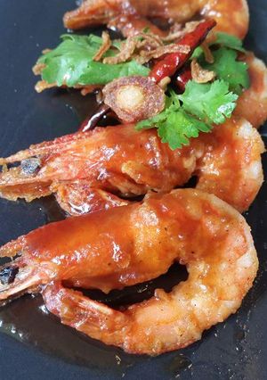 รูปของ กุ้งทอดราดซอสมะขาม