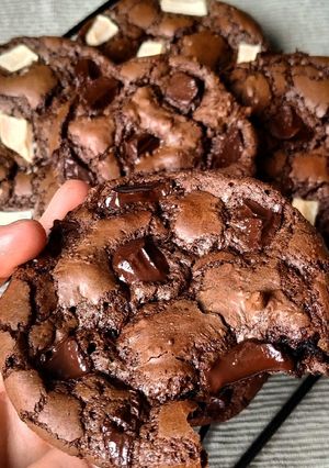 Une photo de Cookies chocolat / café sans beurre