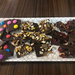 A picture of Chocolate barks 3 variations.