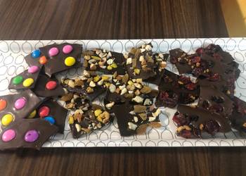 Fresh, Making Recipe Chocolate barks 3 variations Savory Delicious