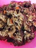 Oseng Kerang ijo saos tiram pedas