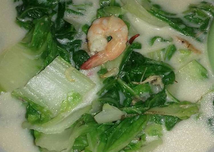 Resep Bobor sawi aroma udang Anti Gagal