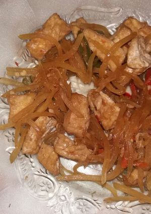 Foto resep Oseng tahu pepaya muda