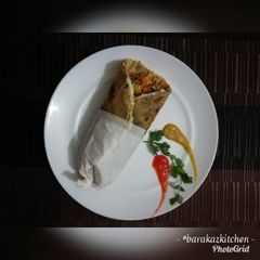 A picture of Creamy egg wrap recipe #authormarathon.