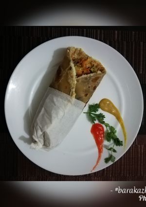 A picture of Creamy egg wrap recipe #authormarathon.
