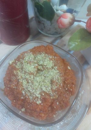 A picture of Carrot 🥕dessert 🍨.