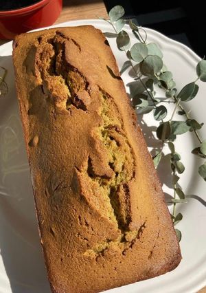 Une photo de Cake au thé Matcha