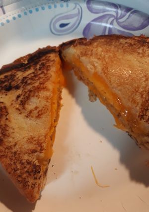A picture of My Triple Grilled Cheese Sandwich.