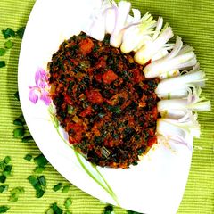 A picture of Spring Onion Sabji.