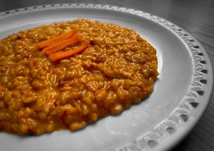 Risotto con crema di peperoni 🌶