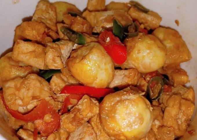 Orek Tahu telur puyuh