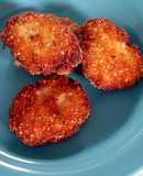 Nuggets de pollo, papa, boniato, zanahoria