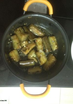 Hình của món Cà tím um (chay).