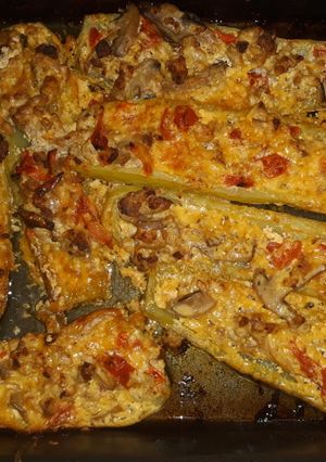 Töltött cukkini recept fotója