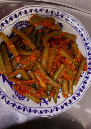 صورة لوصفة فاصولياء بالزيت 😋👍👌