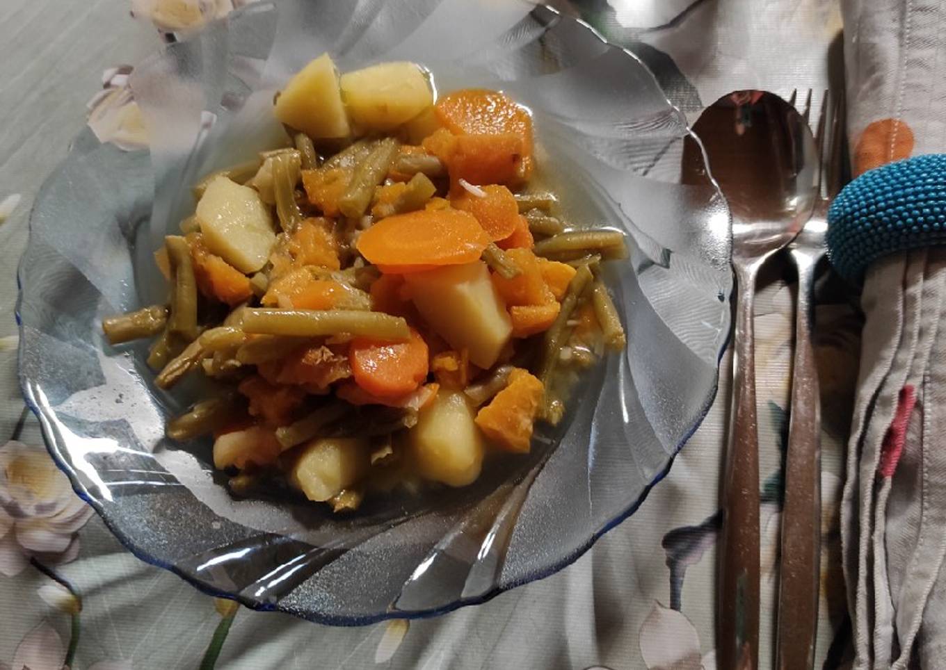 Vainas redondas con batata