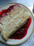 Pastel de Limón con Salsa de Frambuesas (sin horno)