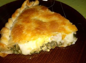 Una foto de Tarta de acelga con atún y queso muzzarella