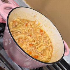 A picture of Chicken and Noodles with Homemade Noodles.